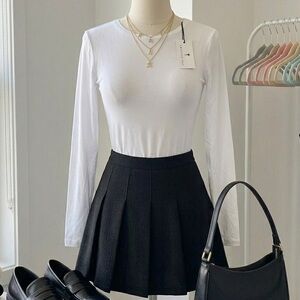 White Bodysuit NWT Size Large Sleek Chic Top